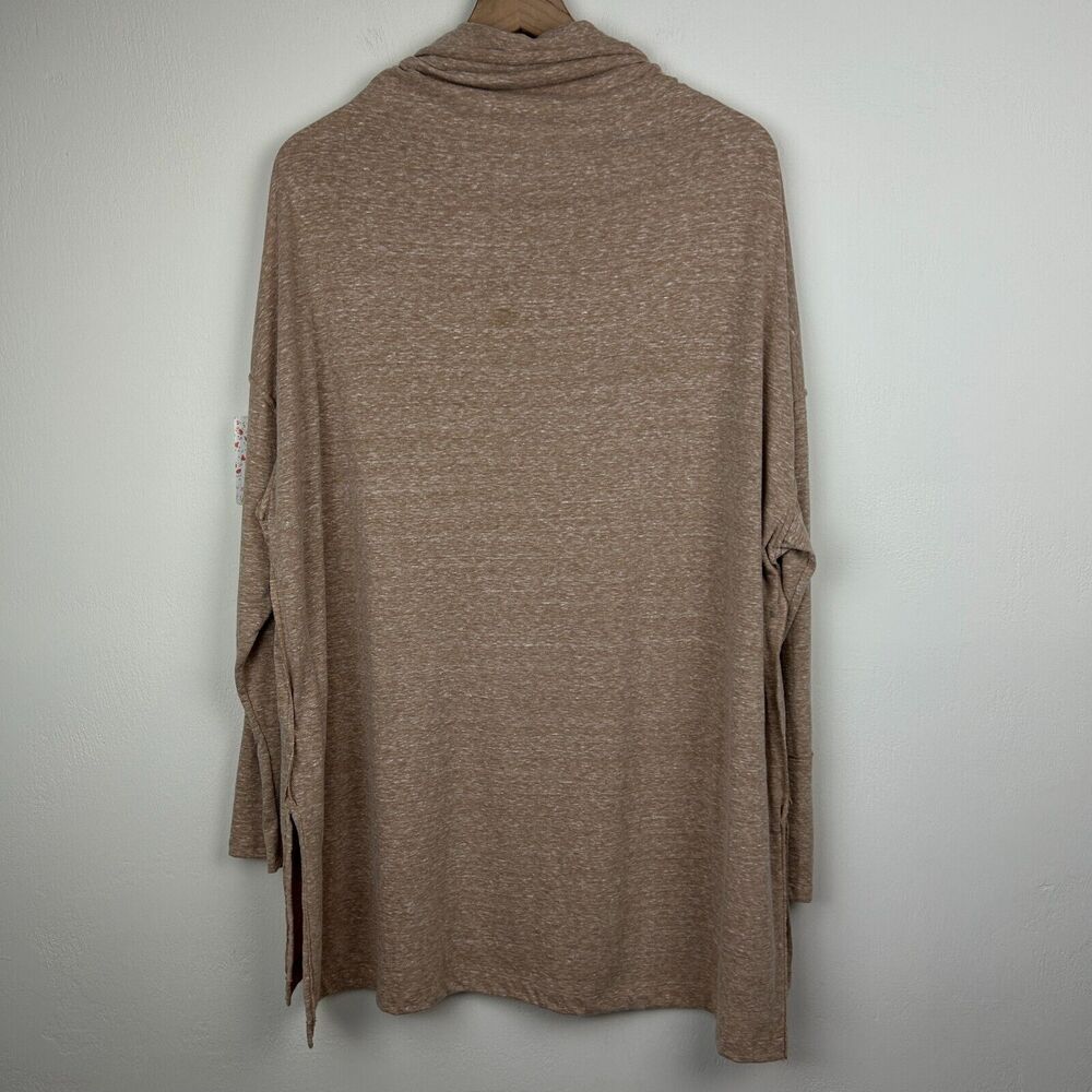 Free People Tunic Top Womens Medium Tan Oversized Fit Dress Stretch Ladies - Picture 3 of 12